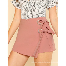 Doble nudo Front Overlap SkirtManufacture Ropa de mujer al por mayor de la moda (TA3101S)